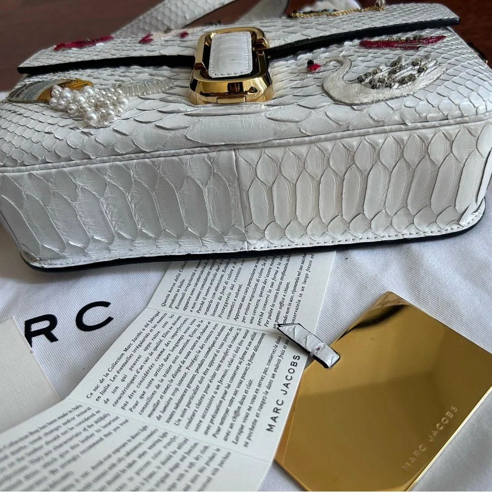 NWT The Marc Jacobs Embroidery Opulent Python Handbag -Read Description- - Picture 12 of 17